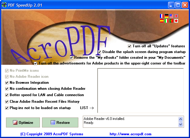 PDF SpeedUp Screenshot
